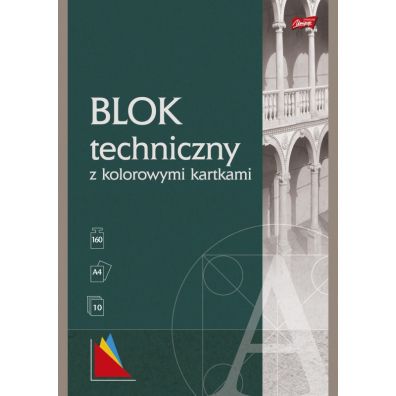 St. Majewski Blok techniczny A4 kolorowy 10 kartek