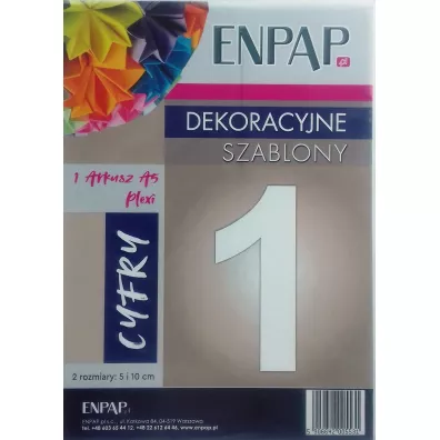 Enpap Szablon dekoracyjny A5 Plexi cyfra 1