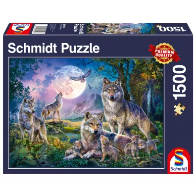 Puzzle 1500 el. Rodzina wilkw Schmidt