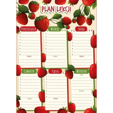 Henry Plan lekcji z tabliczk� mno�enia A4 Truskawka edu
