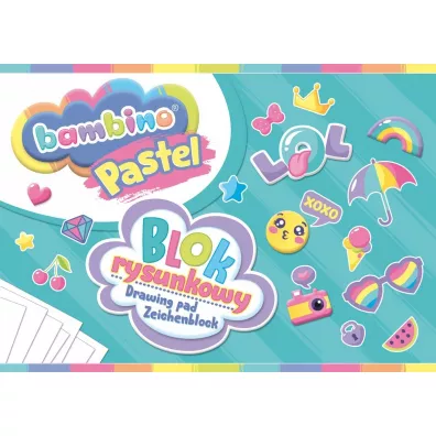 St. Majewski Blok rysunkowy A4 Bambino Pastel bia�y 20 kartek