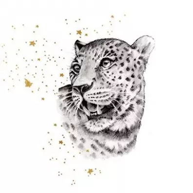 Clear Creations Karnet z�ocony kwadrat CL3819_BL Gepard
