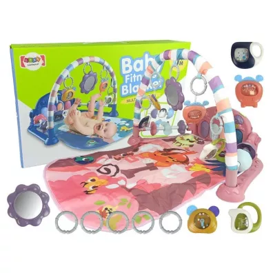 LeanToys Mata dla niemowlaka z d�wi�kiem r�owa