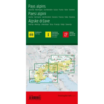 Mapa Kraje Alpejskie 1:500 000