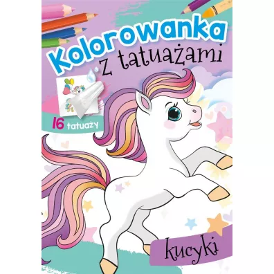 Kolorowanka z tatuaami. Kucyki