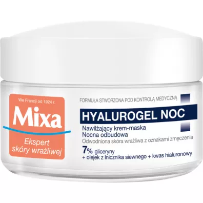 Mixa Hyalurogel Noc nawil�aj�cy krem-maska nocna odbudowa 50 ml