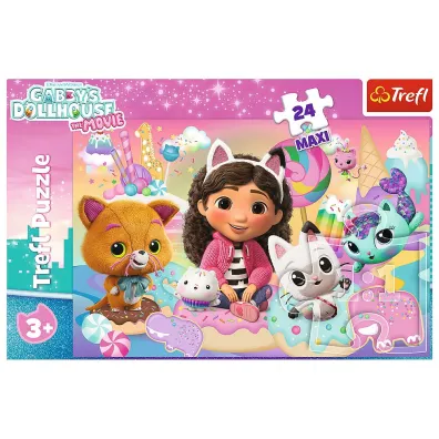 Puzzle 24 el. maxi Koci Domek Gabi, Koci �wiat Gabby Trefl