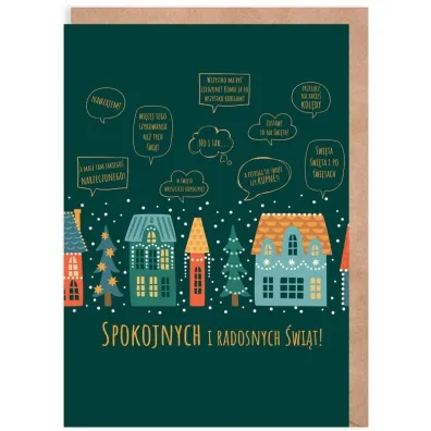 Cardie Kartka Bo�e Narodzenie Rozmowy przy stole
