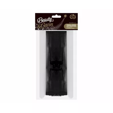 Godan Dekoracja na brzeg sto�u B&C fr�dzle czarna 80x300cm