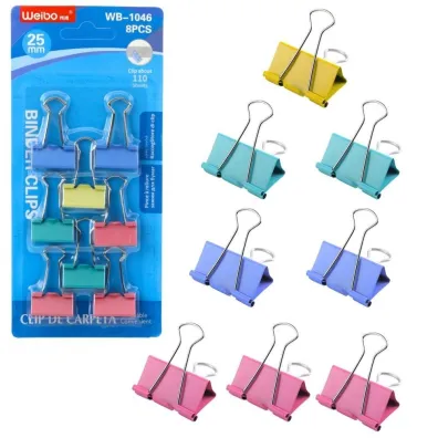 LeanToys Klipsy biurowe kolorowe 8 szt