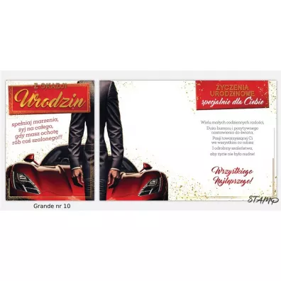 Stamp Karnet Grande + koperta wz�r nr 10 Urodziny