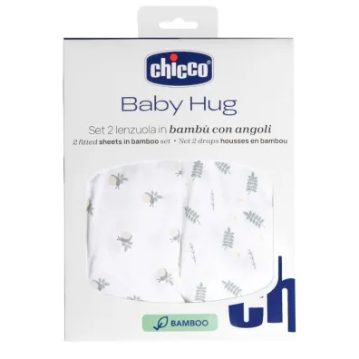 Chicco Prze�cierad�o Baby Hug bambusowe greenery 2 szt