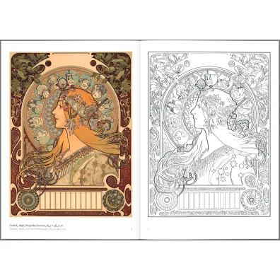 Alfons Mucha - zeszyt do kolorowania