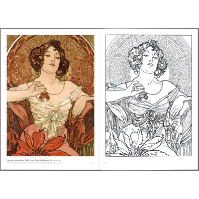 Alfons Mucha - zeszyt do kolorowania