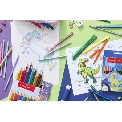 Faber-Castell Flamastry Dinozaur 24 szt.