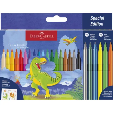 Faber-Castell Flamastry Dinozaur 24 szt.