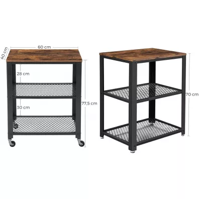 Songmics Pka kuchenna mobilna rustykalny LOFT