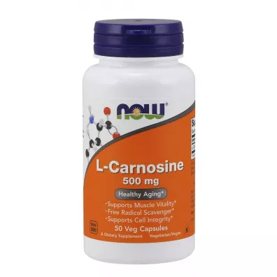 Now Foods L-Karnozyna 500 mg - L-Carnosine Suplement diety 50 kaps.