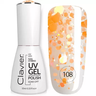 Clavier Hybrydowy lakier do paznokci 108 Orangeade 10 ml