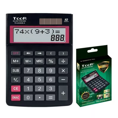 Toor Kalkulator dwuliniowy 10-pozycyjny TR-2429DB-K