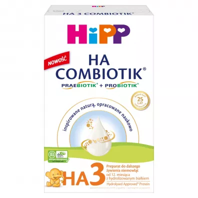 Hipp HA 3 Combiotik Preparat do dalszego ywienia niemowlt od 12. miesica 350 g