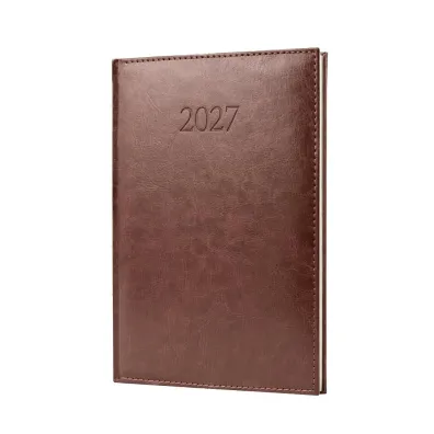 Kalendarz 2027 A4 Agenda Tygodniowy Br�zowy