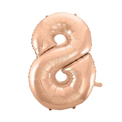 Balon foliowy B&C "Cyfra 8" r�owo-z�ota Godan 92cm