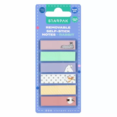 Starpak Zakadka indeksujca Krlik 45x12 mm 6x20 kartek