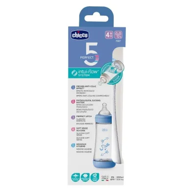 Chicco Butelka antykolkowa Perfect5 boy 300ml 4m+