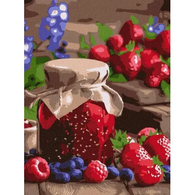 Ideyka Malowanie po numerach - D�em malinowy 30x40cm