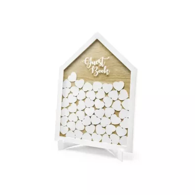 Drewniana ksiga goci Guest Book 30.5x43cm
