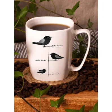 Nadwyraz.com Kubek ceramiczny bia�y Kawki