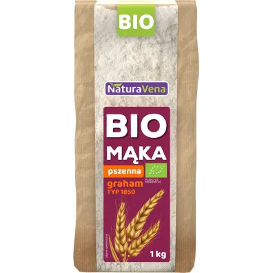 NaturaVena M�ka pszenna graham typ 1850 (uszkodzone opakowanie) 1 kg Bio