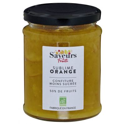Saveurs Et Fruits Dżem z pomarańczy o obniżonej zawartości cukrów 310 g Bio