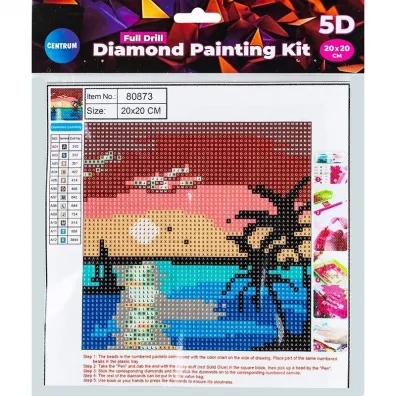 Centrum Diamentowa mozaika - Pe�na - Beach 20x20cm