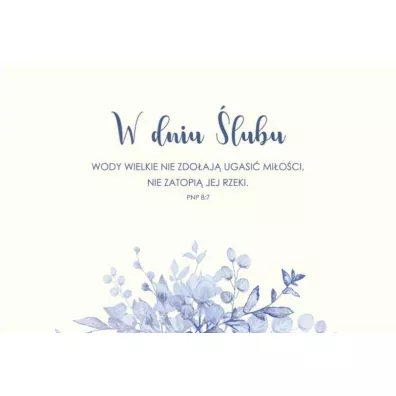 Kartka sk�adana �lub Wody wielkie nie ugasz�