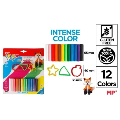 Mp Main Paper Plastelina 12 kolor�w + foremki