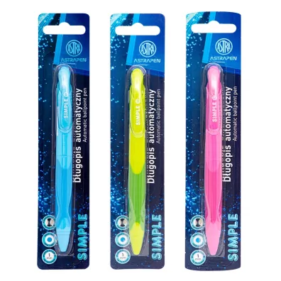 D�ugopis automatyczny Astrapen Simple 1,0mm blister 1szt.mix