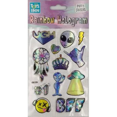Stnux Naklejki rainbow hologram - Alien