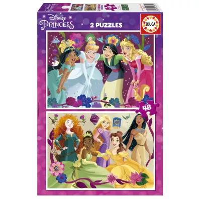 Puzzle 2x48 el. Ksi�niczki z bajek Disneya Educa