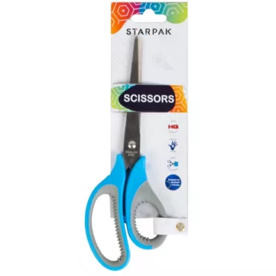 Starpak No�yczki metalowe z gumow� r�czk� 21 cm
