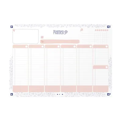Oxford Flowers Planer tygodniowy A4 Floral 60 kartek