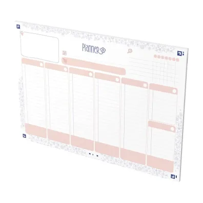 Oxford Flowers Planer tygodniowy A4 Floral 60 kartek