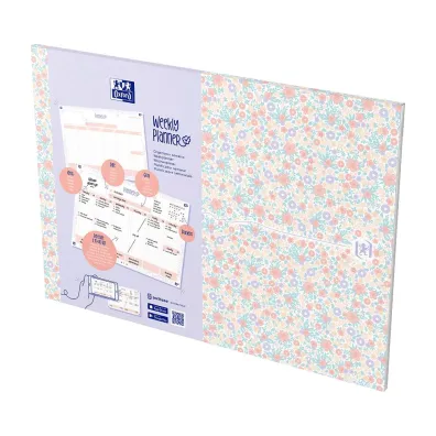 Oxford Flowers Planer tygodniowy A4 Floral 60 kartek