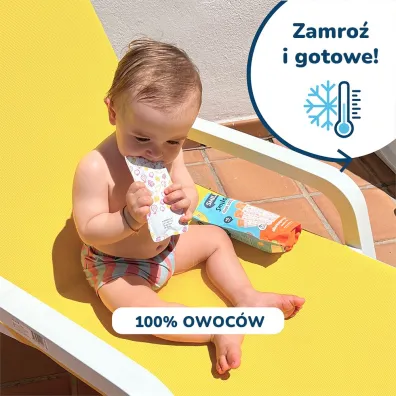 Smileat Lody owocowe do mro�enia o smaku moreli i banana Smilado po 6 miesi�cu 5 x 50 g Bio