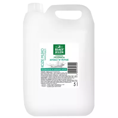 Bia�y Jele� Hipoalergiczne naturalne myd�o w p�ynie nawil�aj�ce Kozie Mleko 5 l