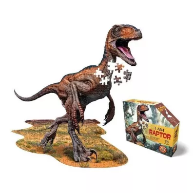 Puzzle konturowe 100 el. I am - Raptor Madd Capp
