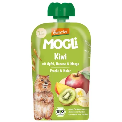 Mogli Mus jab�ko - banan - kiwi - mango - owies od 1 roku demeter 100 g Bio