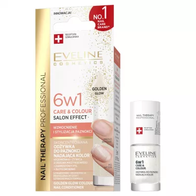 Eveline Cosmetics Nail Therapy 6w1 Care & Colour od�ywka do paznokci Golden Glow 5 ml