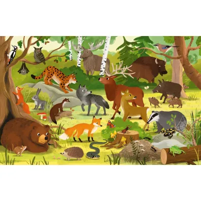 Zwierz�ta lasu. Puzzle interaktywne Kakadu